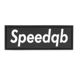 SPEEDQB BOX LOGO PVC NÁŠIVKA - ČERNÁ