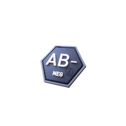 Bloodtype AB Neg Hexagon Patch, 3D