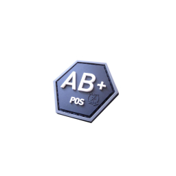 Bloodtype AB Pos Hexagon Patch, 3D