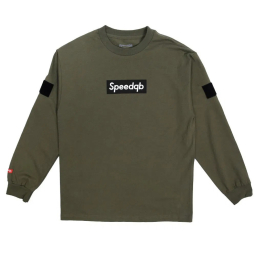 SpeedQB Box logo T-shirt, Longsleeve - Olive