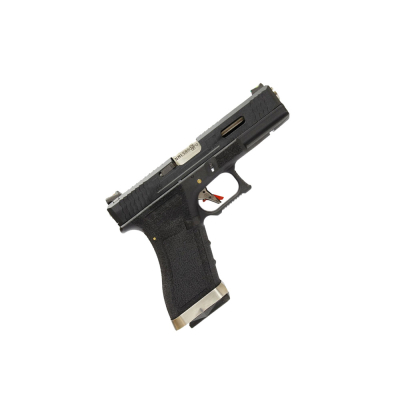 R18C Gen4 T5, metal slide, silver barrel, GBB, black (II. Grade quality)                    