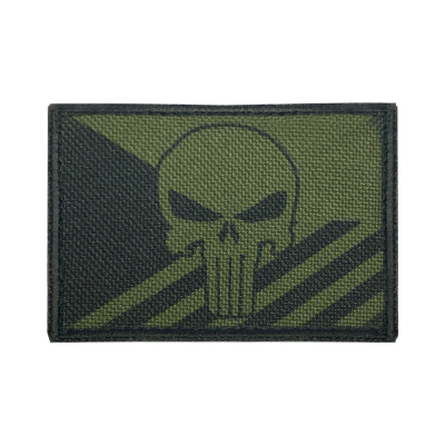 Patch Czech flag Punisher green                    