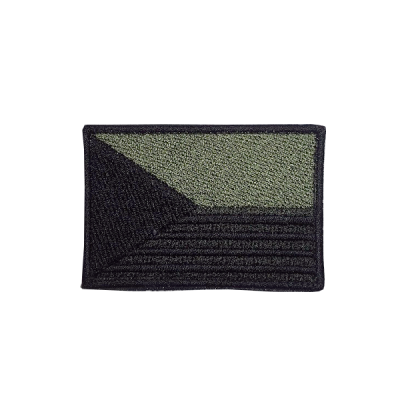 Patch - Czech flag  combat with stripes green                    