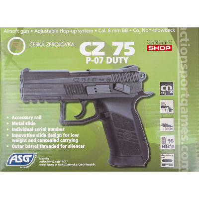                             CZ 75 P-07 DUTY, GNB CO2 - Black                        