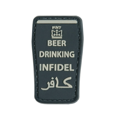 Patch Beer Drinking Infidel, black                    