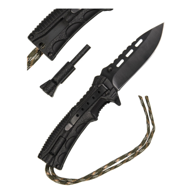                             Knife Paracord W.Fire Starter, camo                        