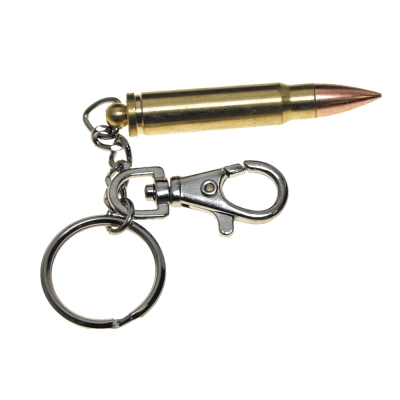 Cartridge Keychain with carabiner, Metal                    