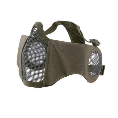 Face mask metal mesh Stalker EVO PLUS, olive                    