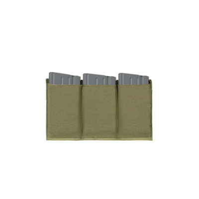 Elastic Triple SR25/M14/SCAR-H/HK417 Magazine Pouch - Olive                    