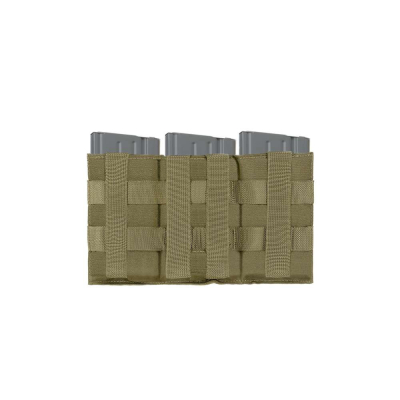                             Elastic Triple SR25/M14/SCAR-H/HK417 Magazine Pouch - Olive                        