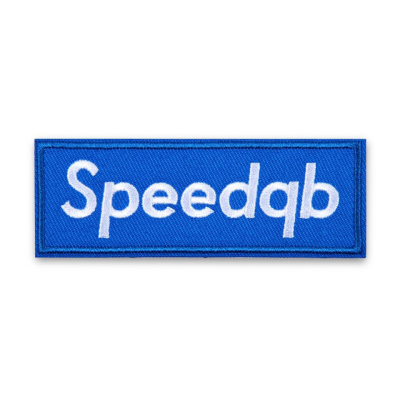 SPEEDQB BOX LOGO NÁŠIVKA - MODRÁ                    