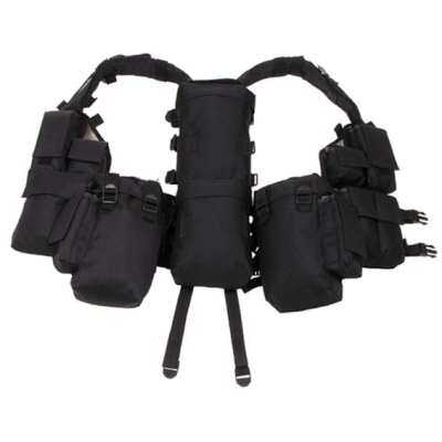 MFH Tactical vest, woodland, with various pockets                    