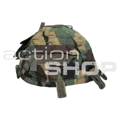 MFH Helmet Cover with Pocket, woodland                    