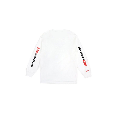                             SpeedQB T-shirt (Red/Black logo), Longsleeve - White                        